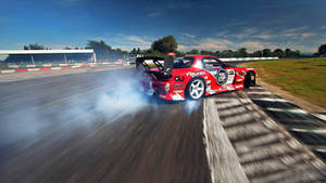 Drift Cars Red Mazda Rx-7 Wallpaper