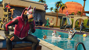 Drift Fortnite In Swimming Pool Wallpaper