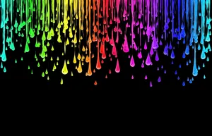 Drippy Rainbow Drops Wallpaper