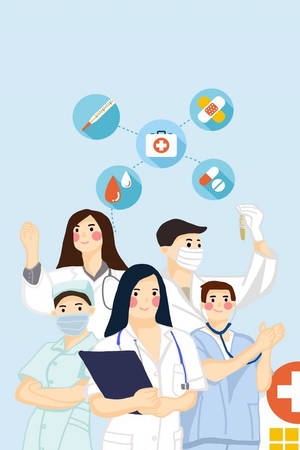 Driving Healthcare Forward: A Doctor At Work Wallpaper