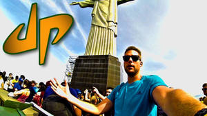 Dude Perfect Team At The Christ The Redeemer Landmark In Brazil Wallpaper