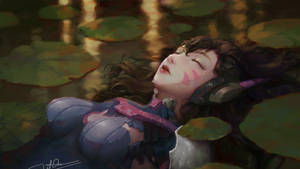 Dva In The Water, An Image Of Powerful Resilience Wallpaper