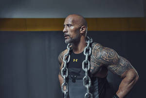 Dwayne 'the Rock' Johnson Promoting His Project Rock Fitness Brand. Wallpaper