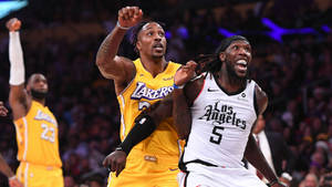 Dwight Howard Montrezl Harrell Lebron James Nba Basketball Wallpaper