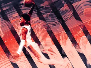 Dynamic Basketball Player Dunk Art Wallpaper