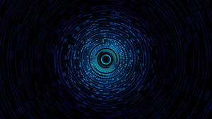 Dynamic Blue Helix Fractal Wallpaper