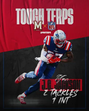 Dynamic Portrait Of New England Footballer J.c. Jackson Wallpaper