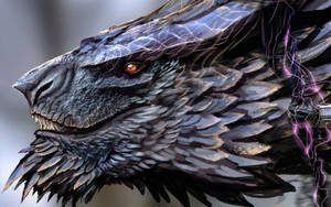 Eastern Dragon Scaled Head Wallpaper