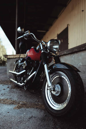 Easy Rider Red And Black Motorbike Wallpaper