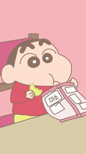 Eating Chips Shinchan Aesthetic Wallpaper