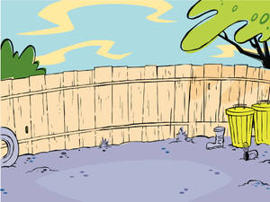 Ed Edd Eddy Cartoon Fence Wallpaper