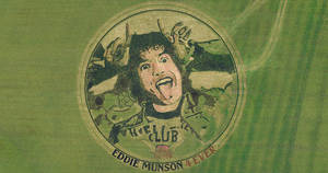 Eddie Munson Drawn On Grass Wallpaper