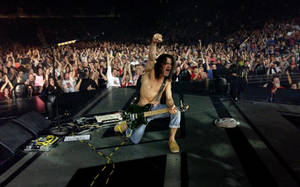 Eddie Van Halen Concert Cheer Wallpaper