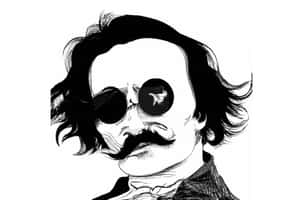 Edgar Allan Poe Stylized Illustration Wallpaper