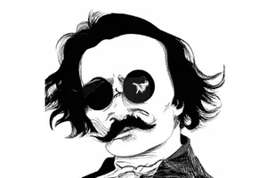 Edgar Allan Poe Stylized Illustration Wallpaper