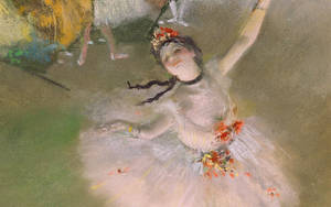Edgar Degas Ballerina Oil Painting Wallpaper
