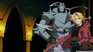 Edward And Alphonse Elric, The Loving Brothers Of Fullmetal Alchemist Wallpaper