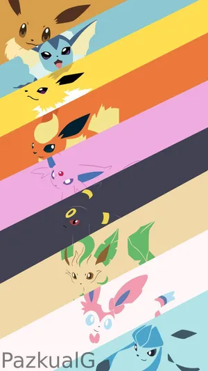 Eevee Slant Design Iphone Wallpaper
