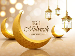 Eid-ul-adha Mubarak Moon Displays Wallpaper