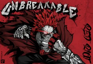 Eijiro Kirishima Red Riot Unbreakable Wallpaper