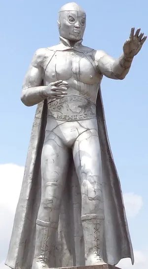El Santo Silver Statue Wallpaper