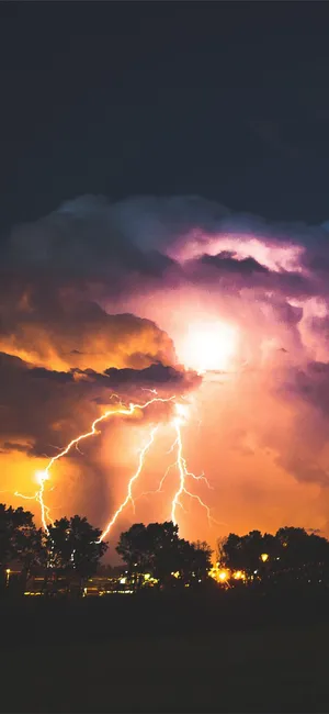 Electrifying Lightning Bolt Iphone Wallpaper Wallpaper