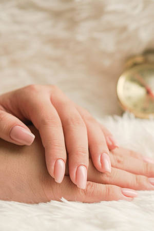 Elegance In Simplicity - Neutral Pink Nail Polish Wallpaper