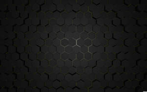 Elegant Black Abstract Hexagon Pattern Wallpaper