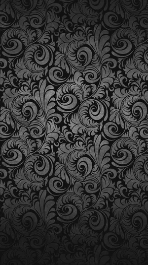 Elegant Black Batik Art Wallpaper