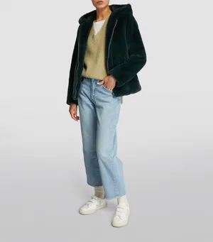 Elegant Claudie Pierlot Green Velvet Jacket Wallpaper