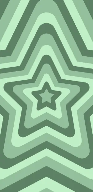 Elegant Preppy Pfp With Green Star Pattern Wallpaper