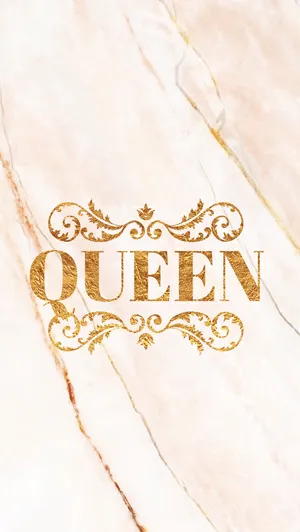 Elegant 'queen' In Marble Pink Wallpaper