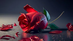 Elegant Red Rose4 K Wallpaper
