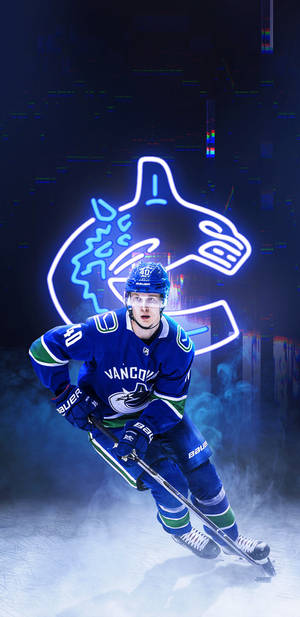 Elias Pettersson Vancouver Canucks Aesthetic Illustration Wallpaper