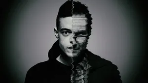 Elliot And Mr. Robot In Vignette Wallpaper