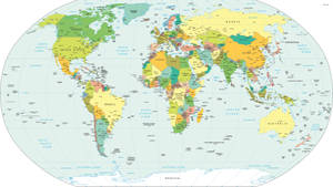 Elliptical World Map Wallpaper