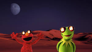 Elmo And Kermit The Frog Wallpaper