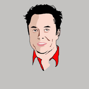 Elon Musk Minimalist Close-up Wallpaper