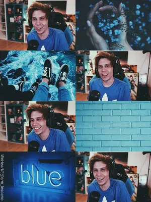 Elrubiusomg In An All Blue Aesthetic Wallpaper