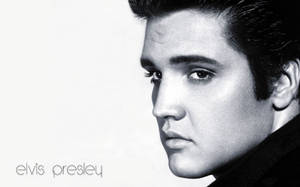 Elvis Presley Side Profile Monochrome Wallpaper