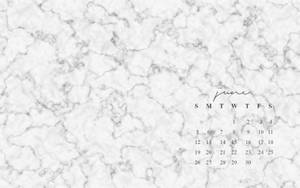 Embrace The Beauty Of June With A White Marble Calendar. Wallpaper