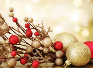 Embrace The Winter Holiday Spirit With A Cheerful Desktop Background. Wallpaper