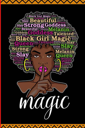 Embracing Authenticity And Individuality - Black Girl Baddie With Afro Wallpaper