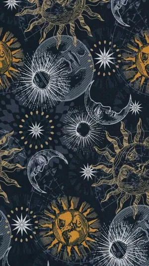 Embracing The Harmony Of Sun And Moon Wallpaper