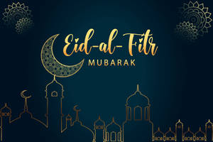 Embracing The Radiant Moonlight – Eid Mubarak. Wallpaper