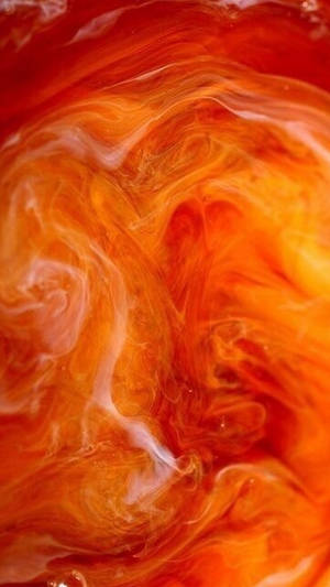 Embracing Warm Tones: A Vivacious Orange Aesthetic Artwork Wallpaper