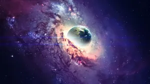 Emerging Earth Aesthetic Galaxy Wallpaper