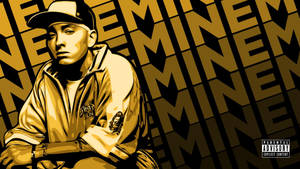 Eminem In Black And Gold Wallpaper