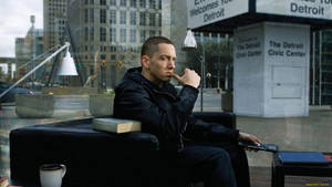 Eminem In Detroit City Center Wallpaper