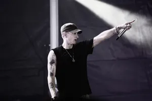 Eminem In Full Sleeve Tattoo Wallpaper